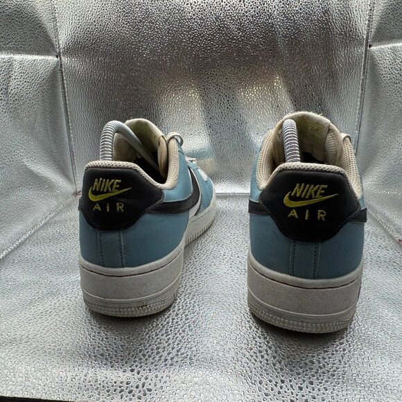 Size 9 Nike Air Force 1 White‎ Aquarius Blue Womens Sneaker Shoes HJ9571-400 main image 6